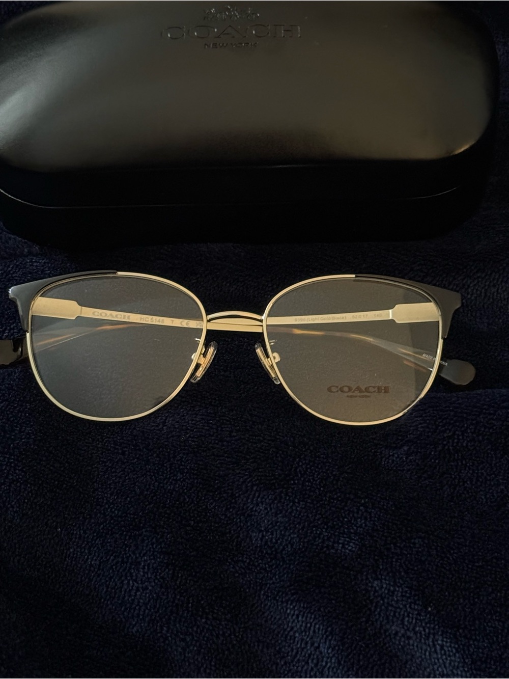 Coach Women's LightGold Metal Frame RX Glasses
